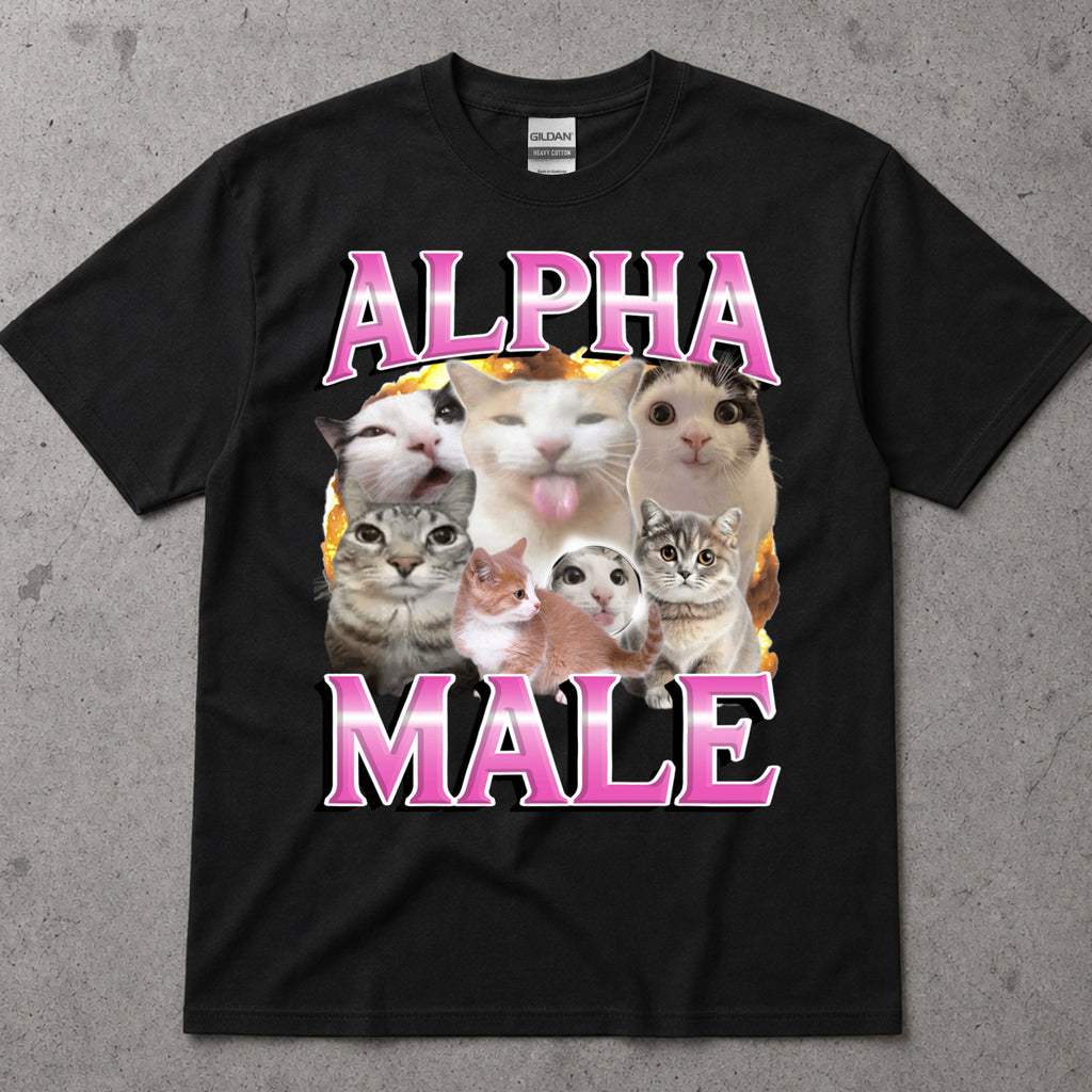 Alpha Male Cat Collage T-Shirt