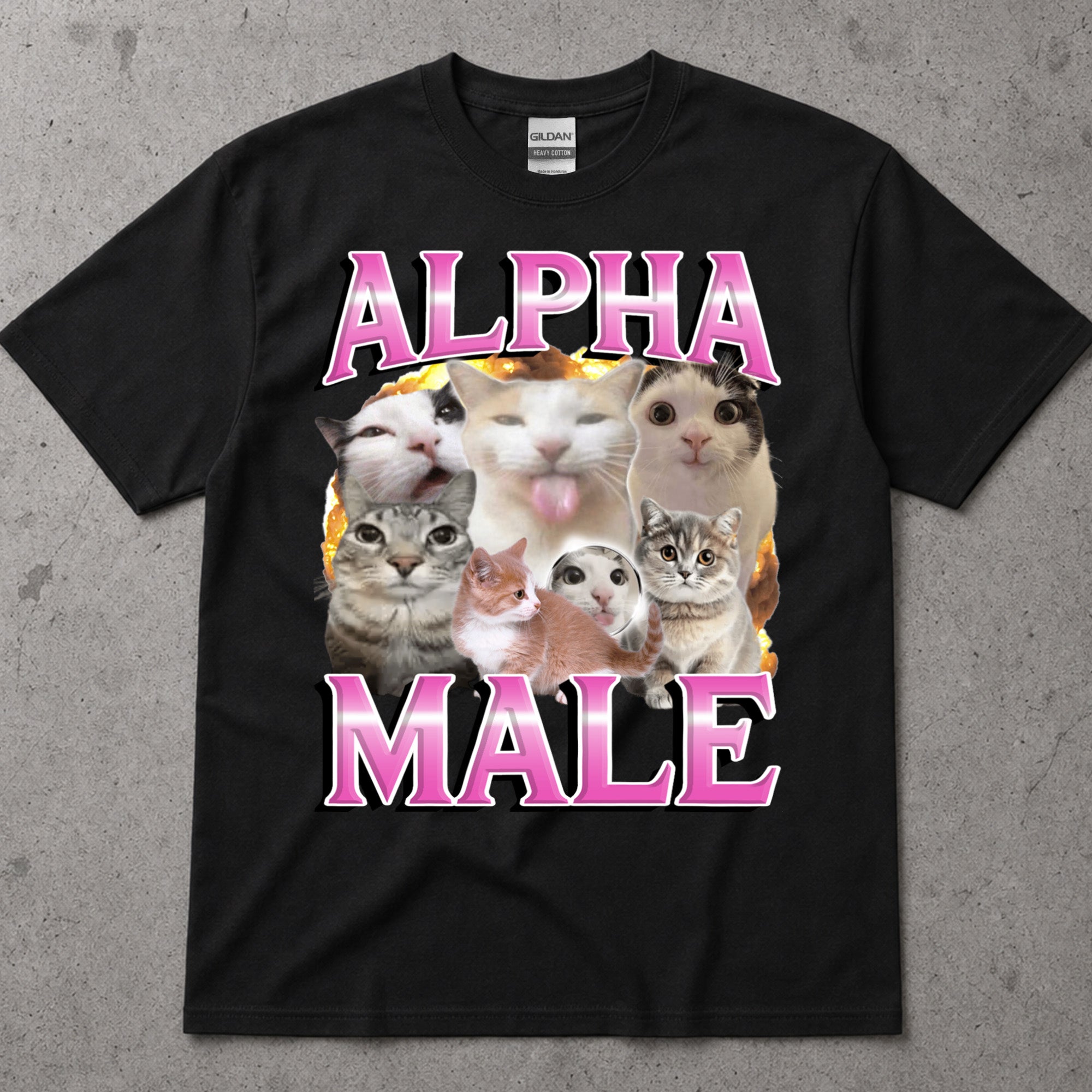 Alpha Male Cat Collage T-Shirt