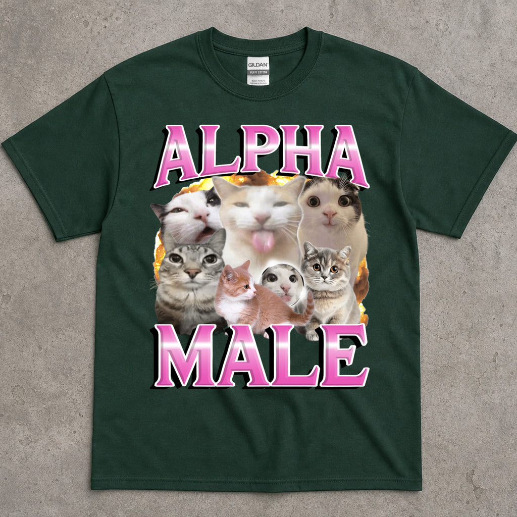 Alpha Male Cat Collage T-Shirt