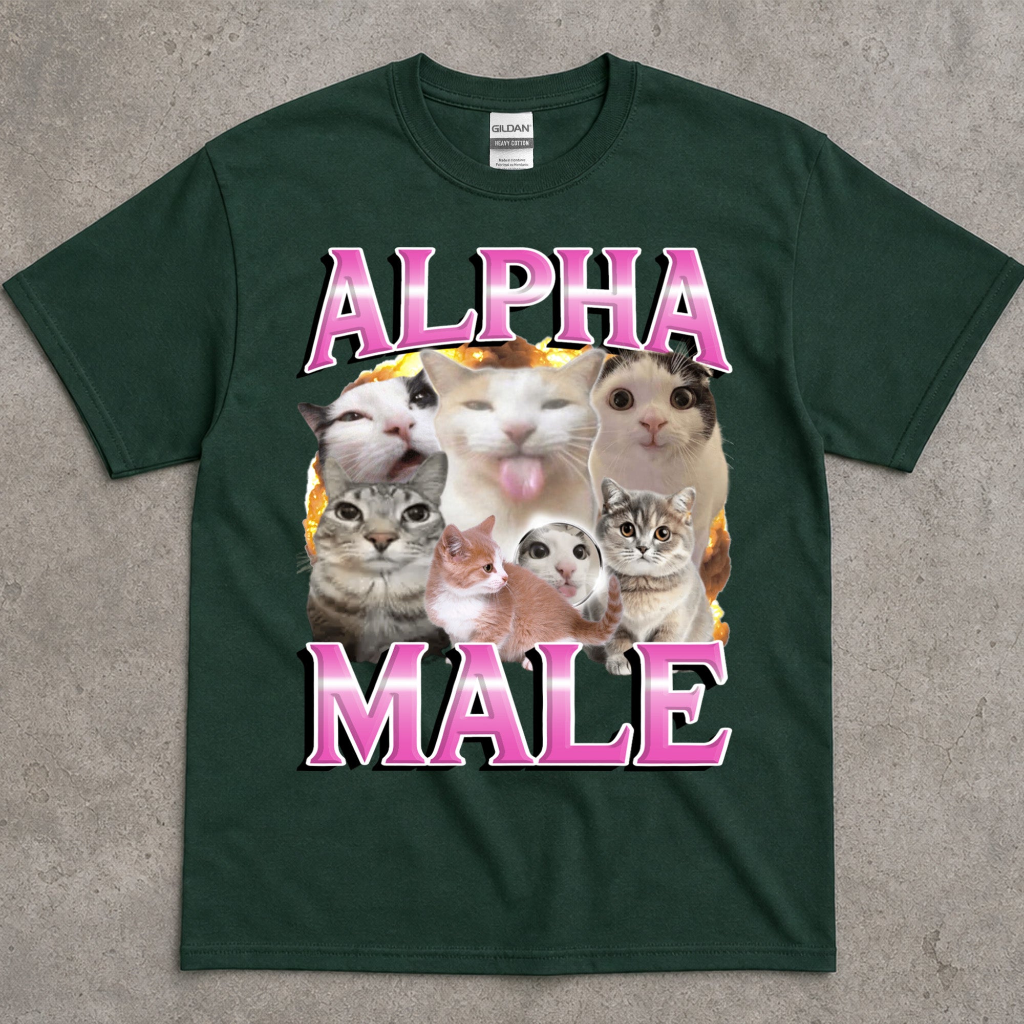Alpha Male Cat Collage T-Shirt