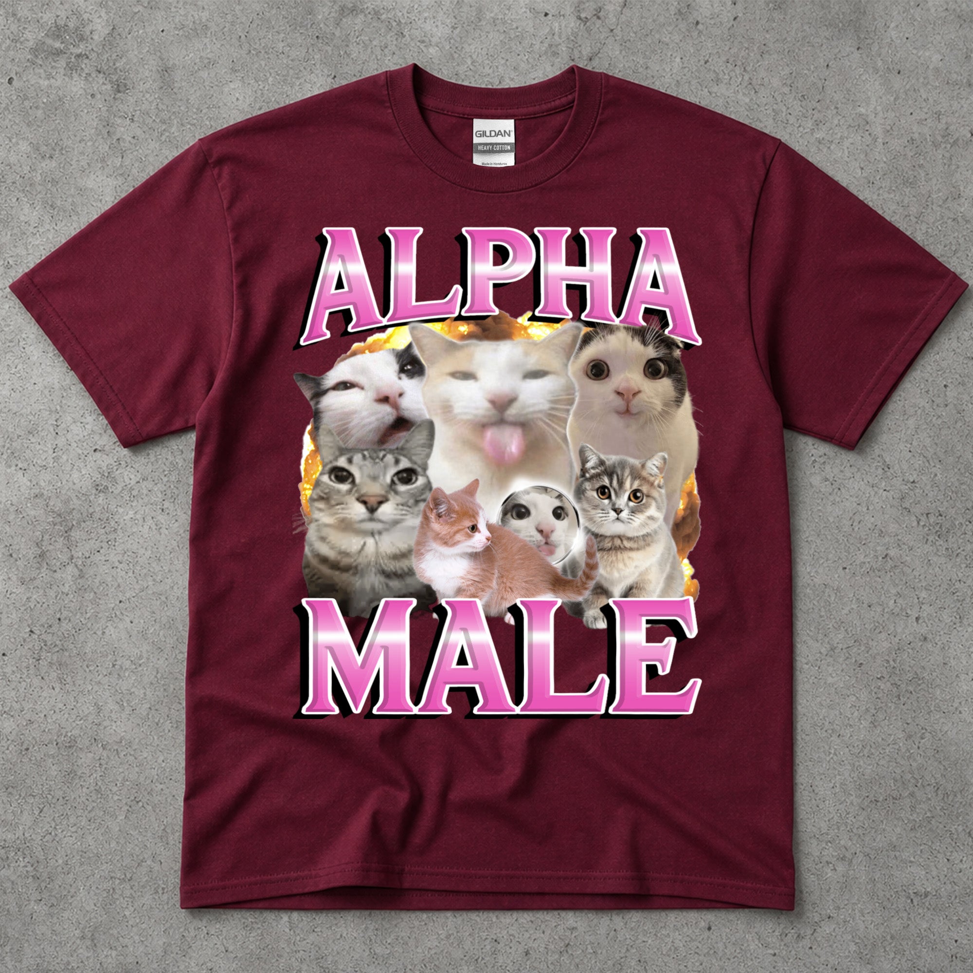 Alpha Male Cat Collage T-Shirt