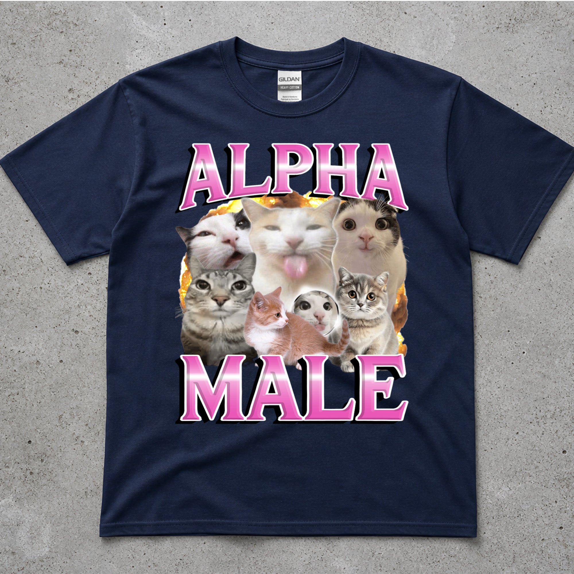 Alpha Male Cat Collage T-Shirt