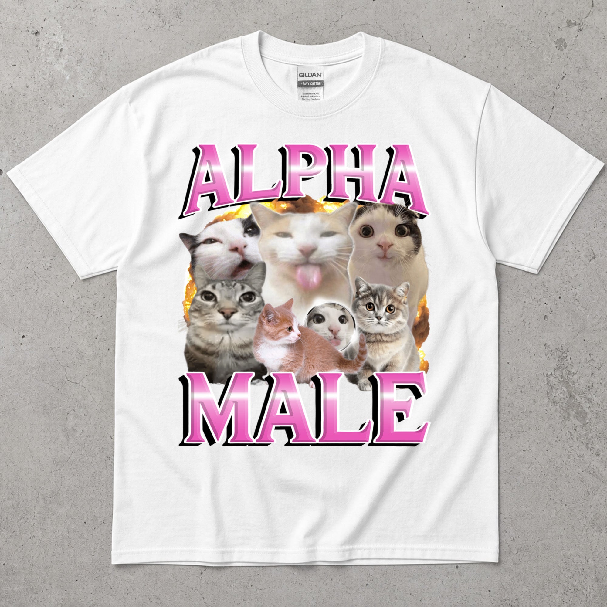 Alpha Male Cat Collage T-Shirt