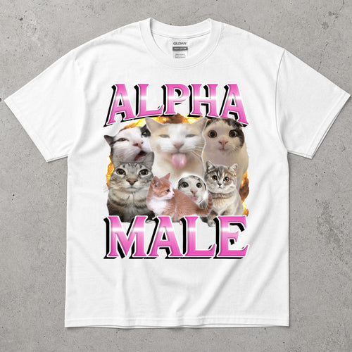 Alpha Male Cat Collage T-Shirt