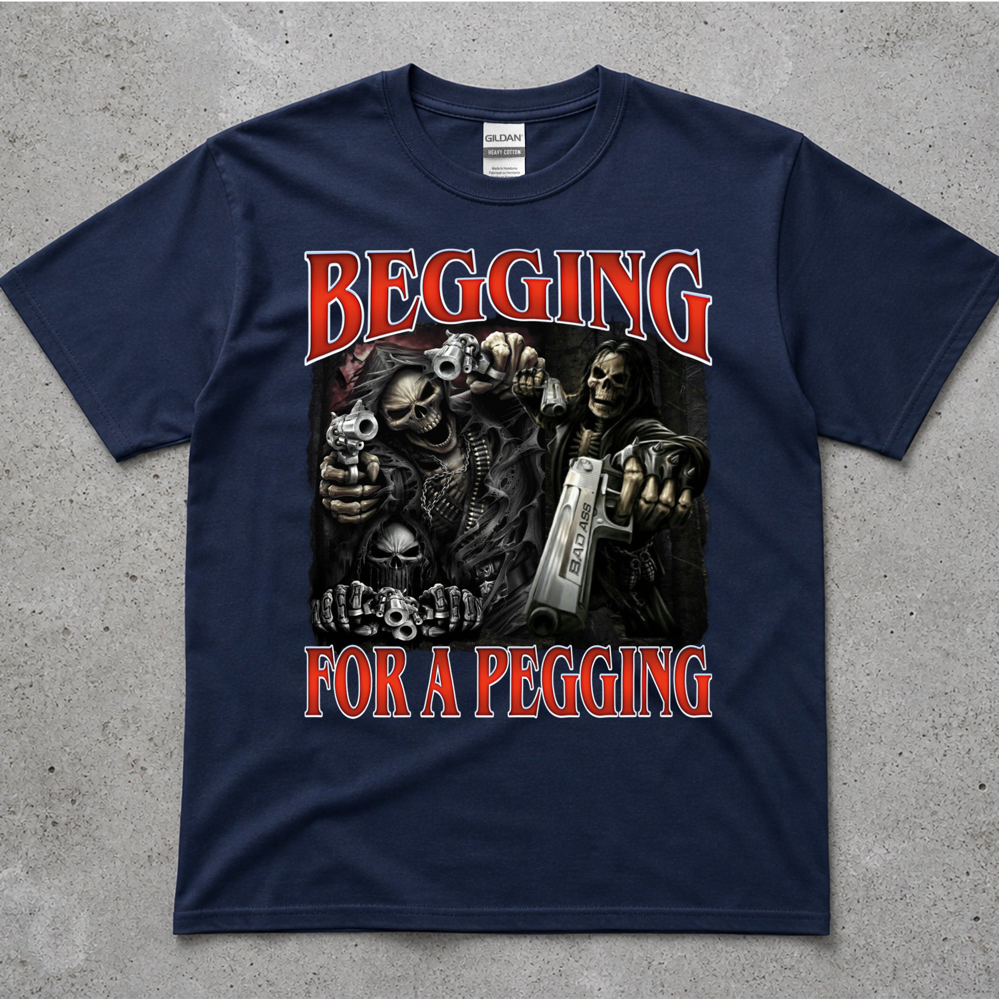 Begging for a Pegging Skeleton T-Shirt
