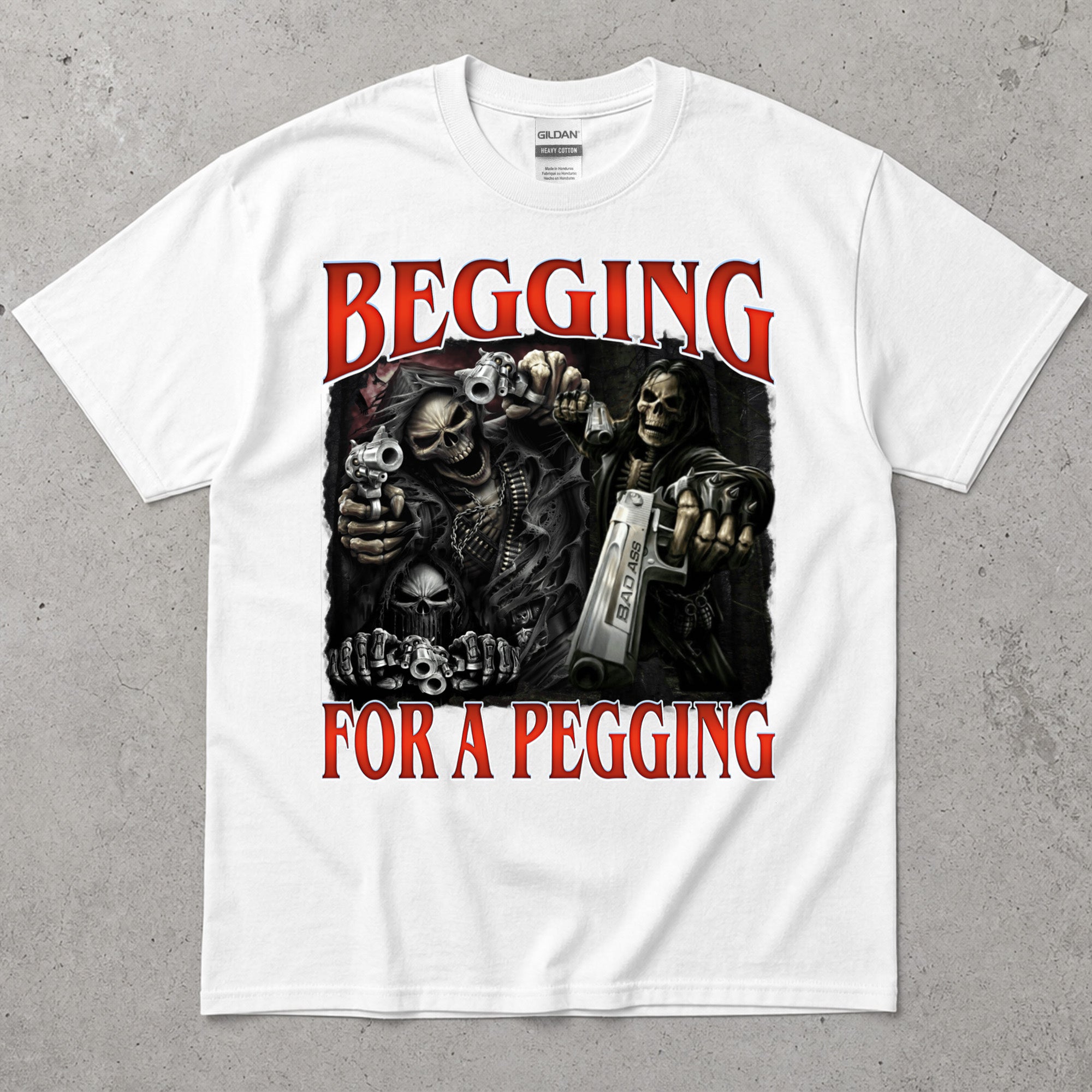 Begging for a Pegging Skeleton T-Shirt