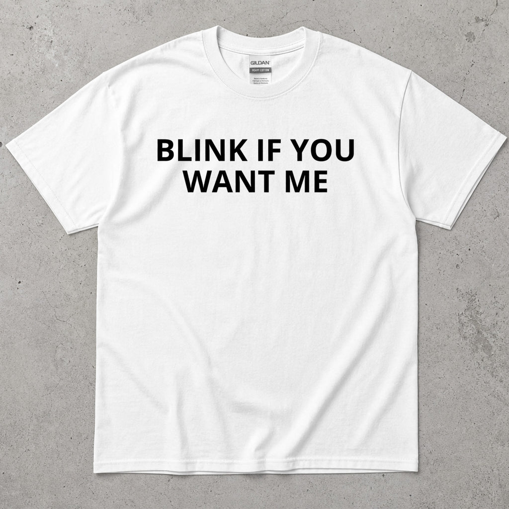 Blink If You Want Me Funny Sarcastic T-Shirt