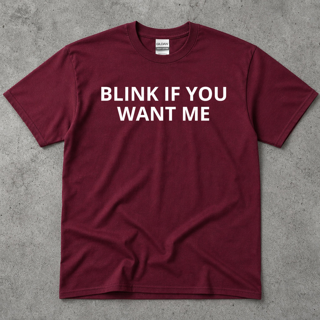 Blink If You Want Me Funny Sarcastic T-Shirt