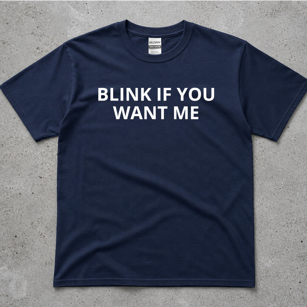 Blink If You Want Me Funny Sarcastic T-Shirt
