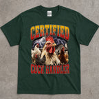 Certified Cock Handler Chicken Graphic T-Shirt