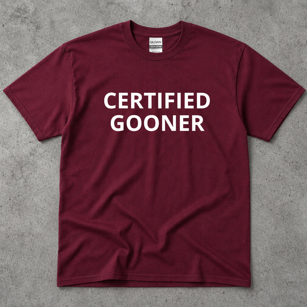 Certified Gooner Text T-Shirt