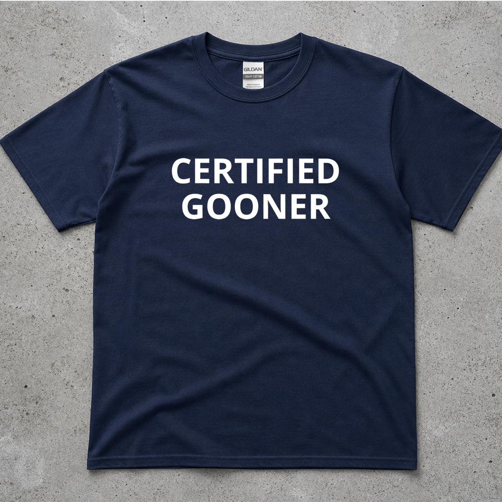 Certified Gooner Text T-Shirt