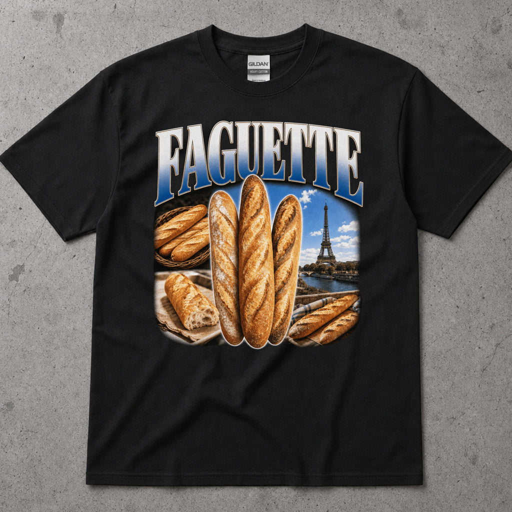 Baguette Collage Graphic T-Shirt