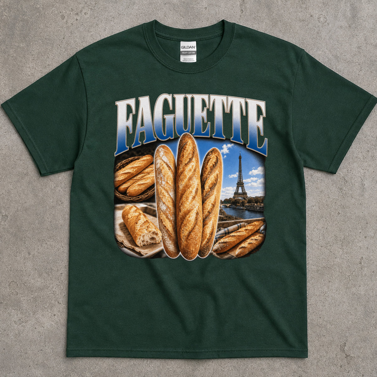 Baguette Collage Graphic T-Shirt