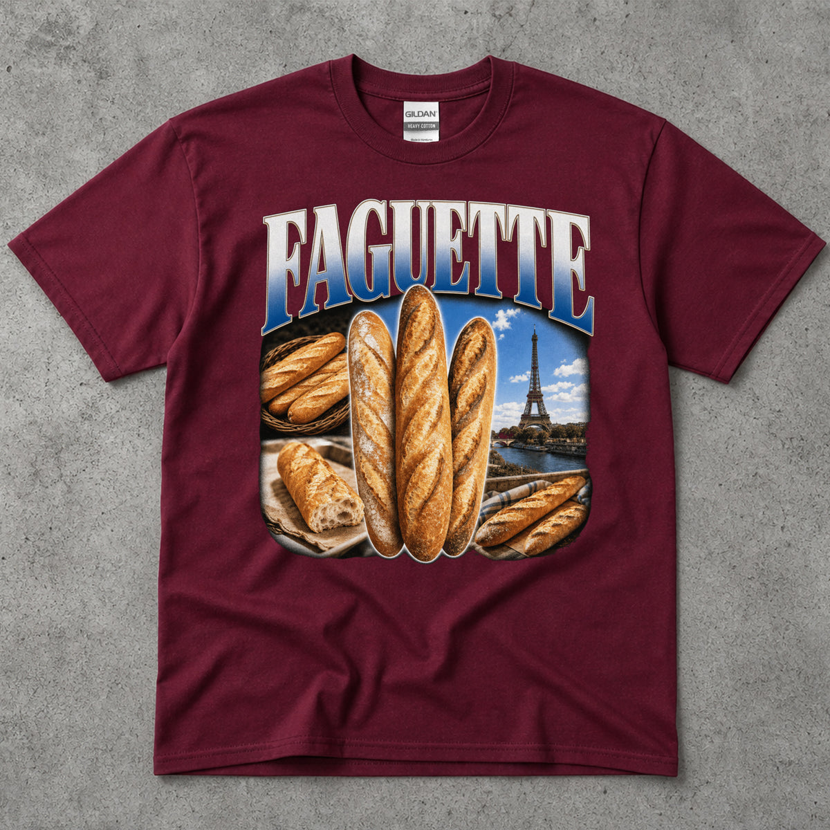 Baguette Collage Graphic T-Shirt