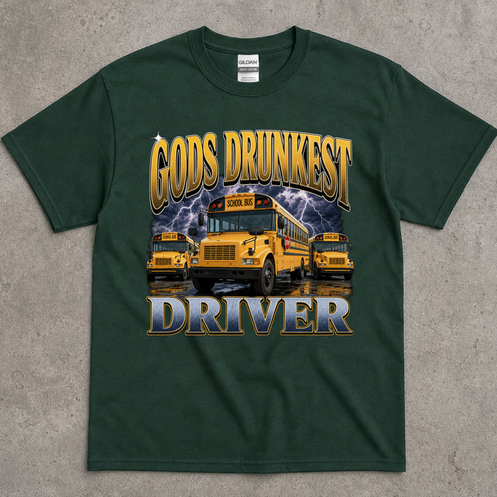 God's Drunkest Driver School Bus T-Shirt