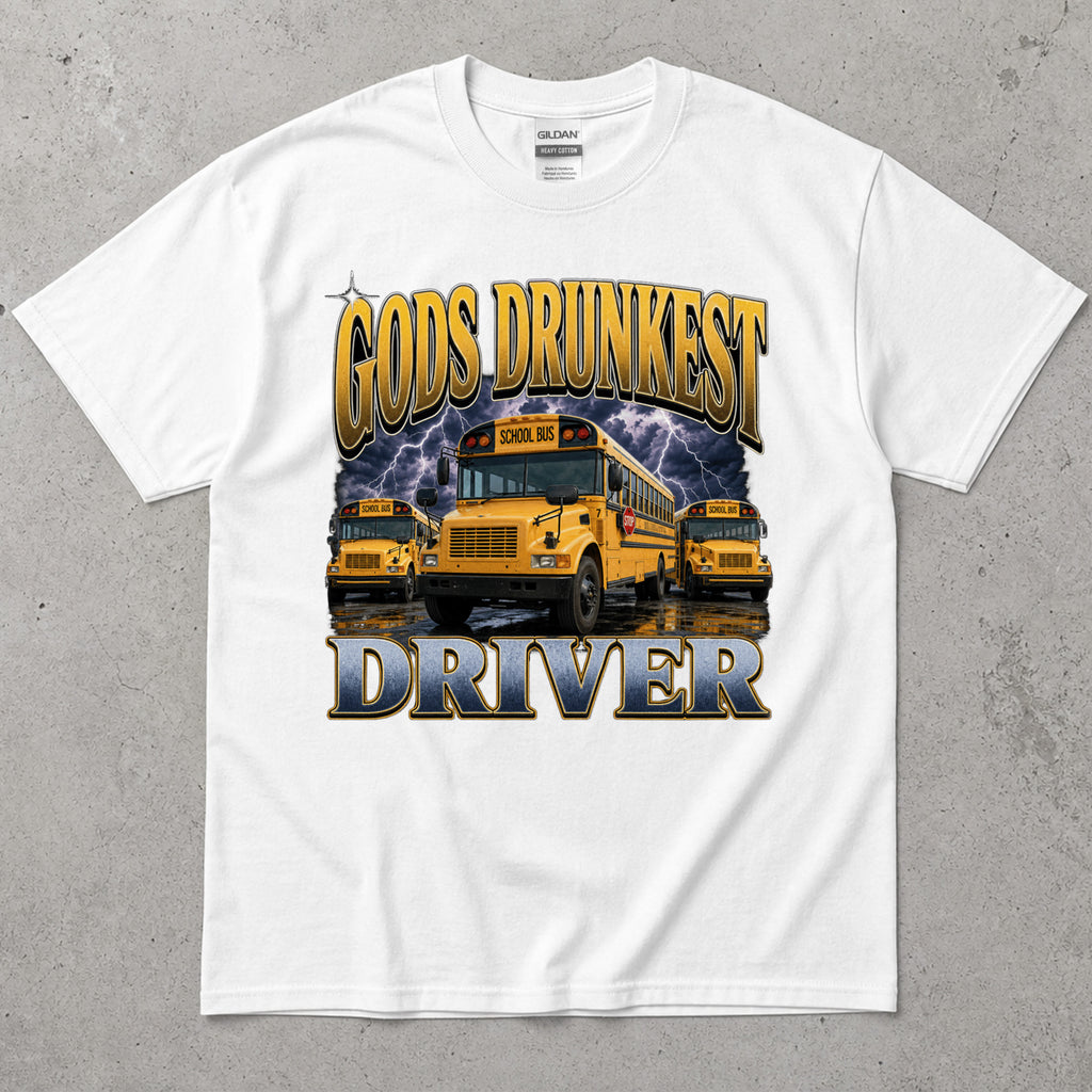 God's Drunkest Driver School Bus T-Shirt
