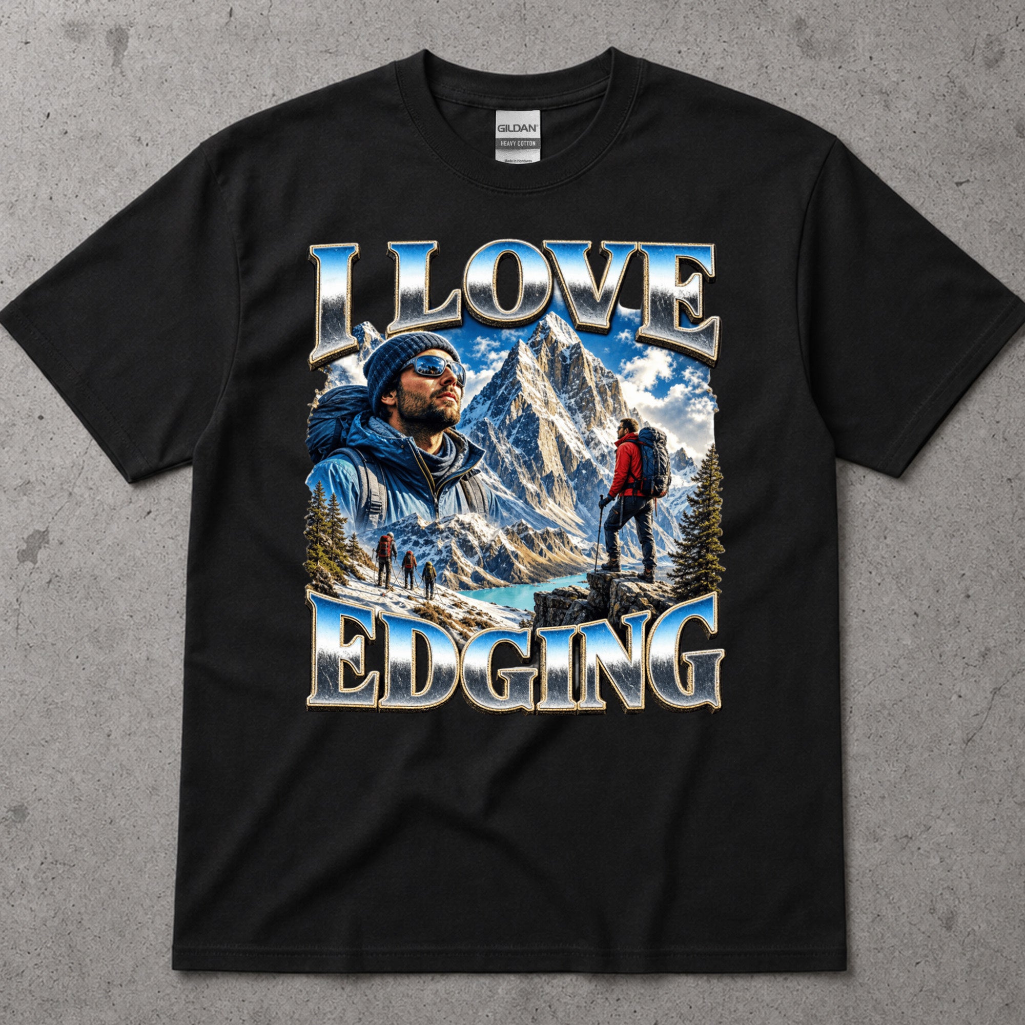 I Love Edging Mountain Adventure T-Shirt