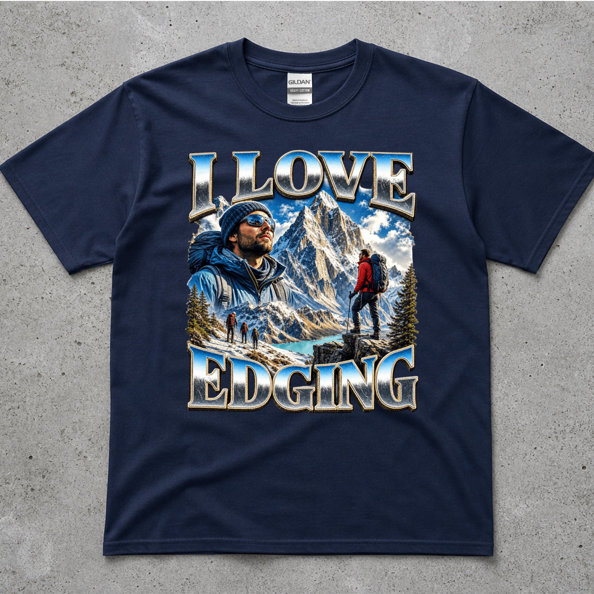 I Love Edging Mountain Adventure T-Shirt
