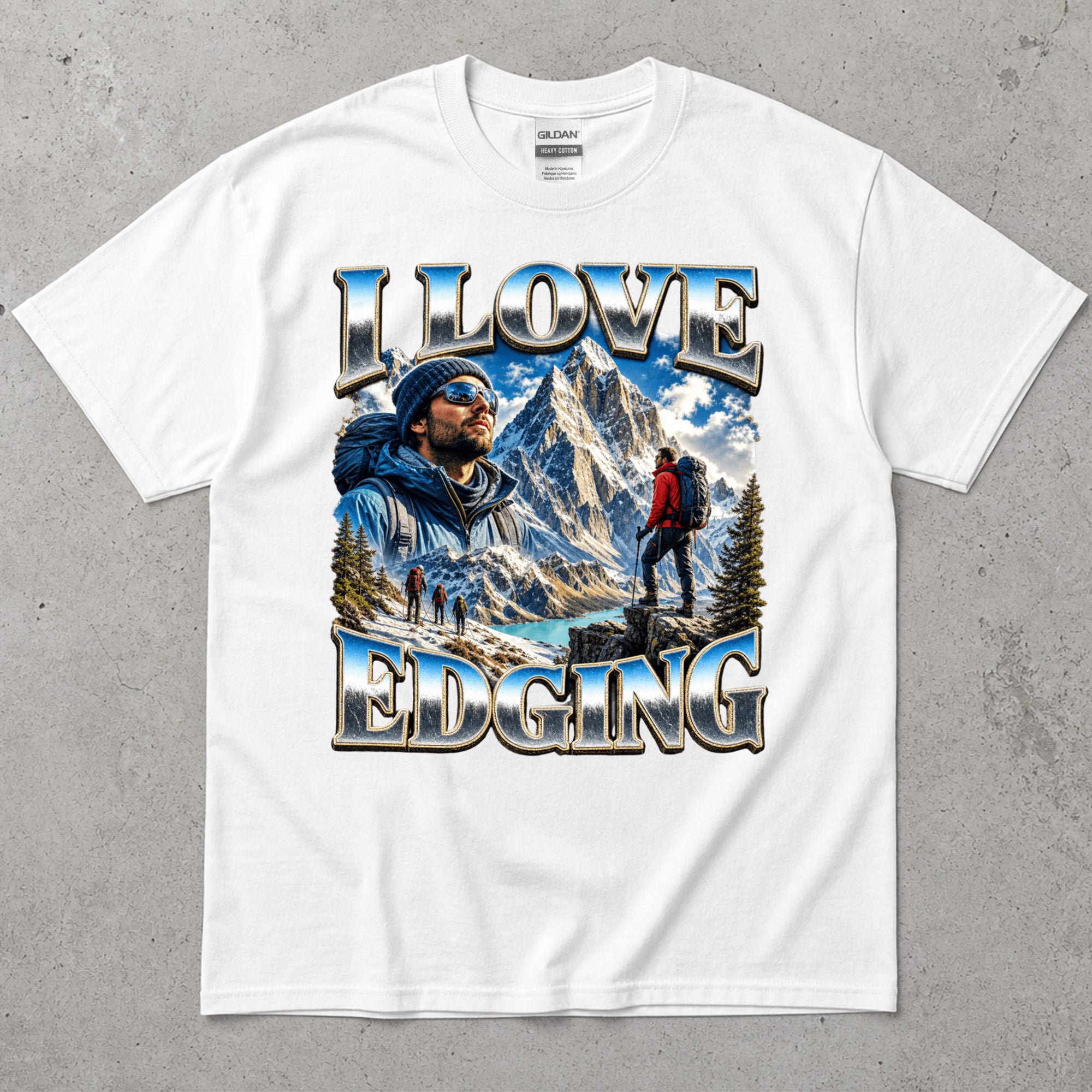 I Love Edging Mountain Adventure T-Shirt