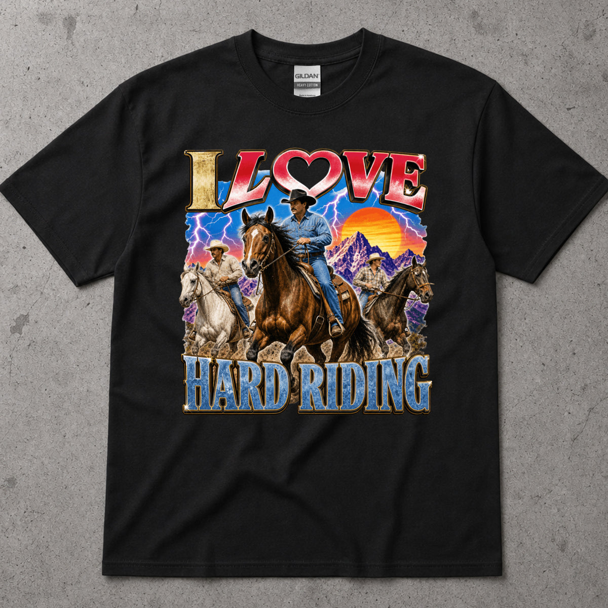 Love Hard Riding Cowboy T-Shirt