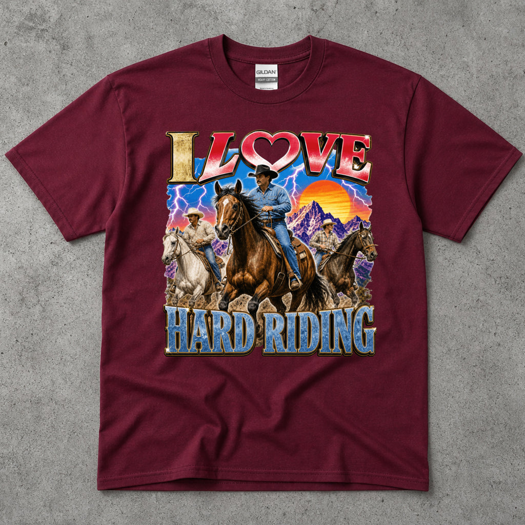 Love Hard Riding Cowboy T-Shirt