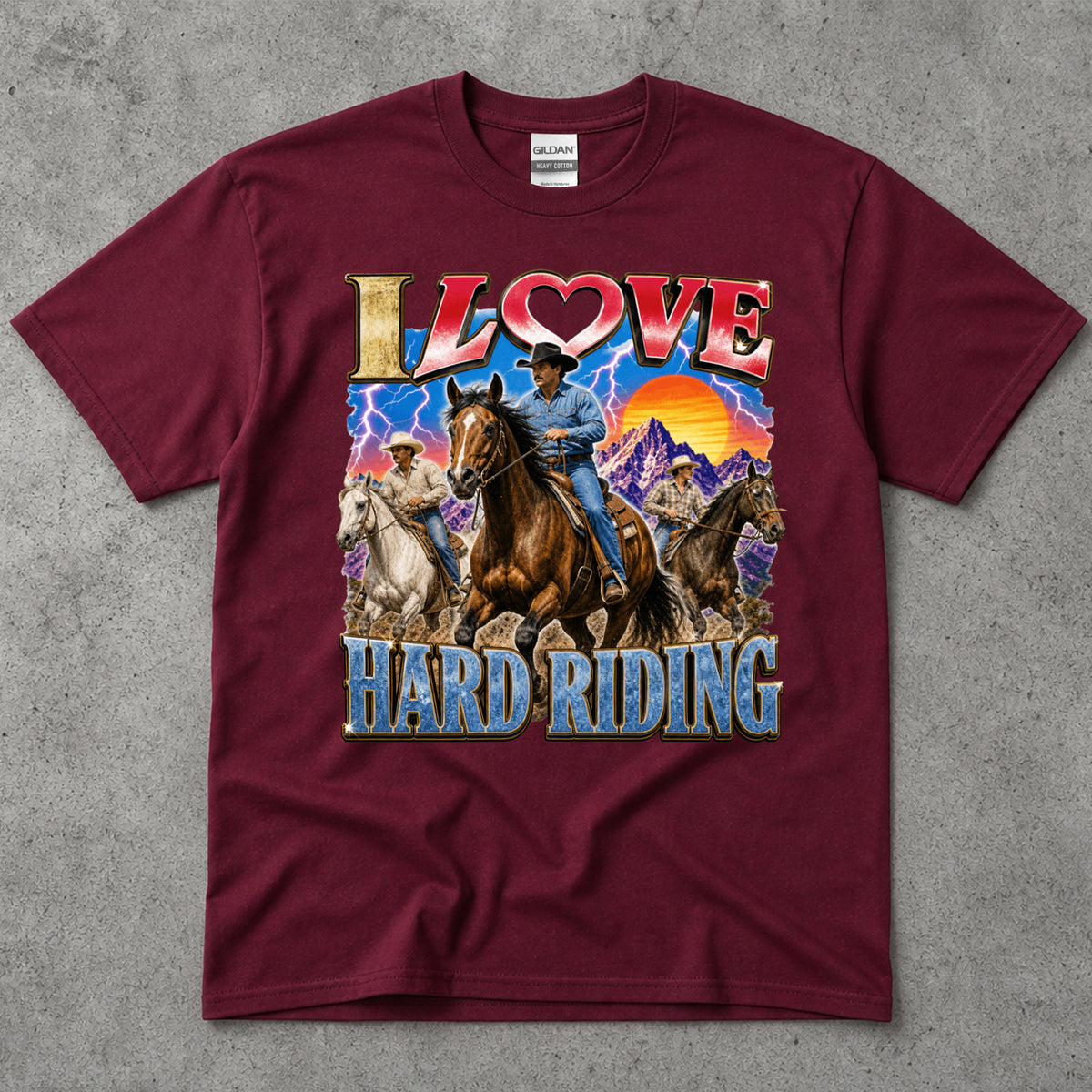 Love Hard Riding Cowboy T-Shirt