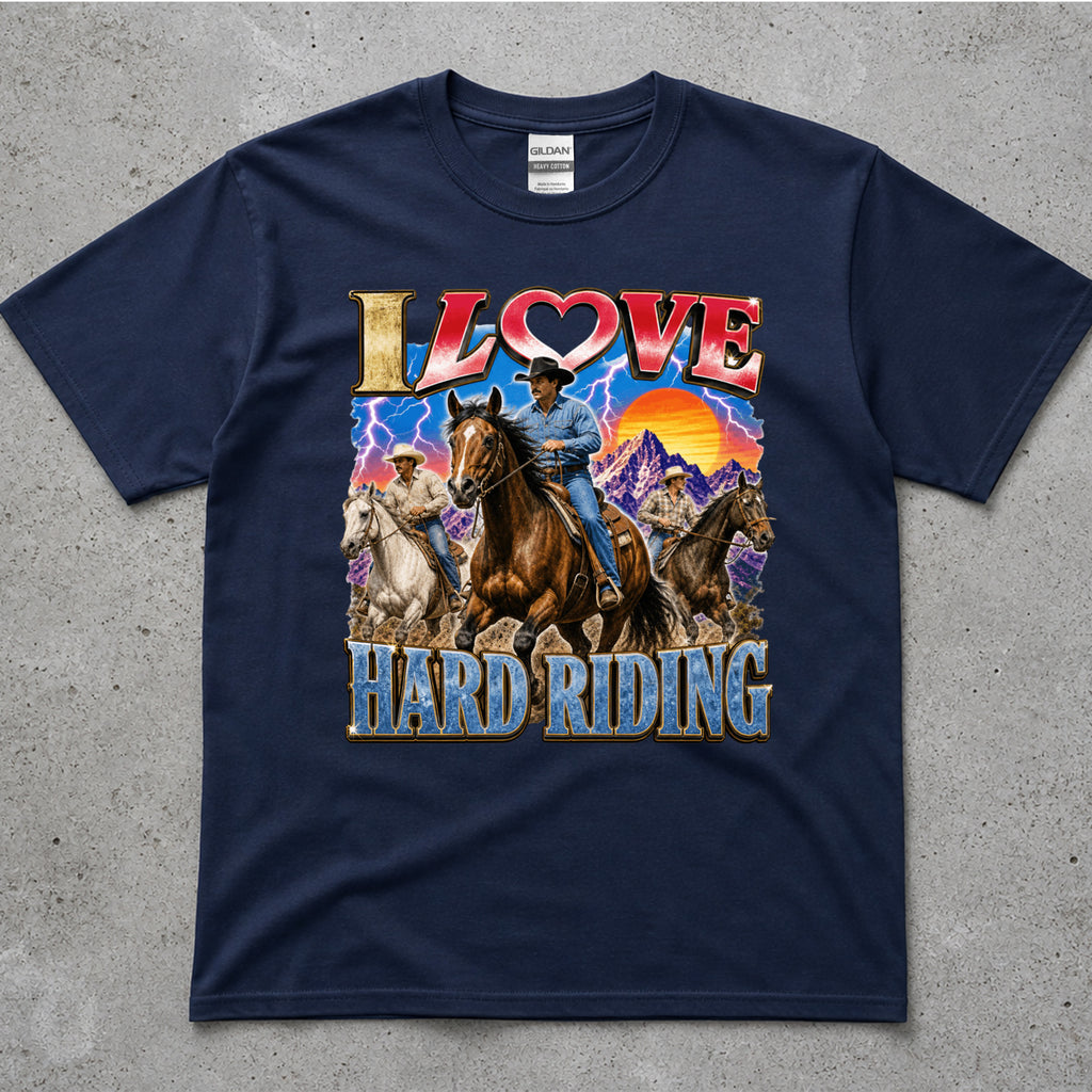 Love Hard Riding Cowboy T-Shirt