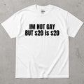 I'm Not Gay But 20 Is 20 Funny Text T-Shirt