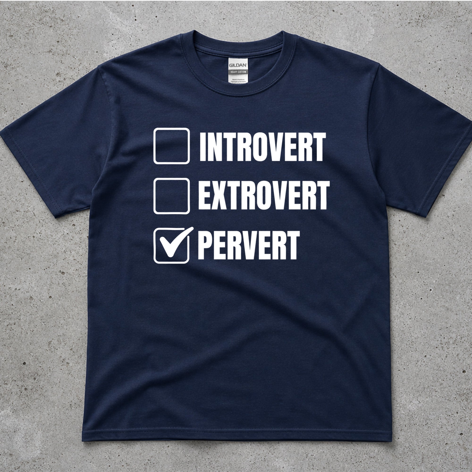 Introvert Extrovert Pervert Checkbox Humor T-Shirt