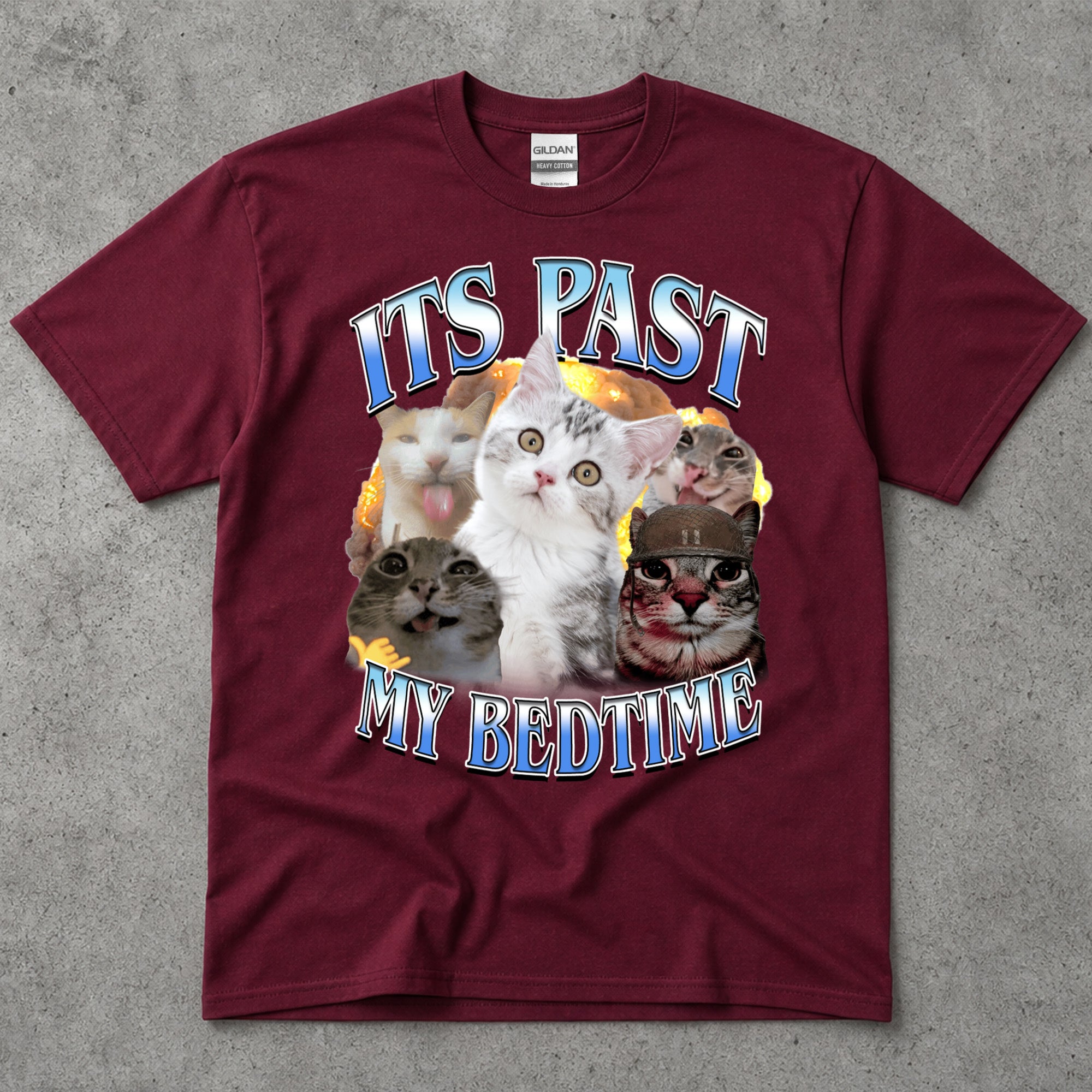 Funny Cat T-Shirt With "It's Tast My Bedtime" Graphic