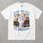 Funny Cat T-Shirt With "It's Tast My Bedtime" Graphic