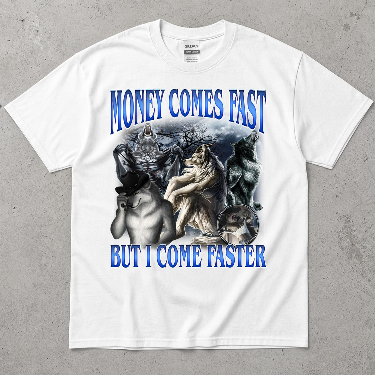 Money Comes Fast Bit Comes Faster Werewolf T-Shirt