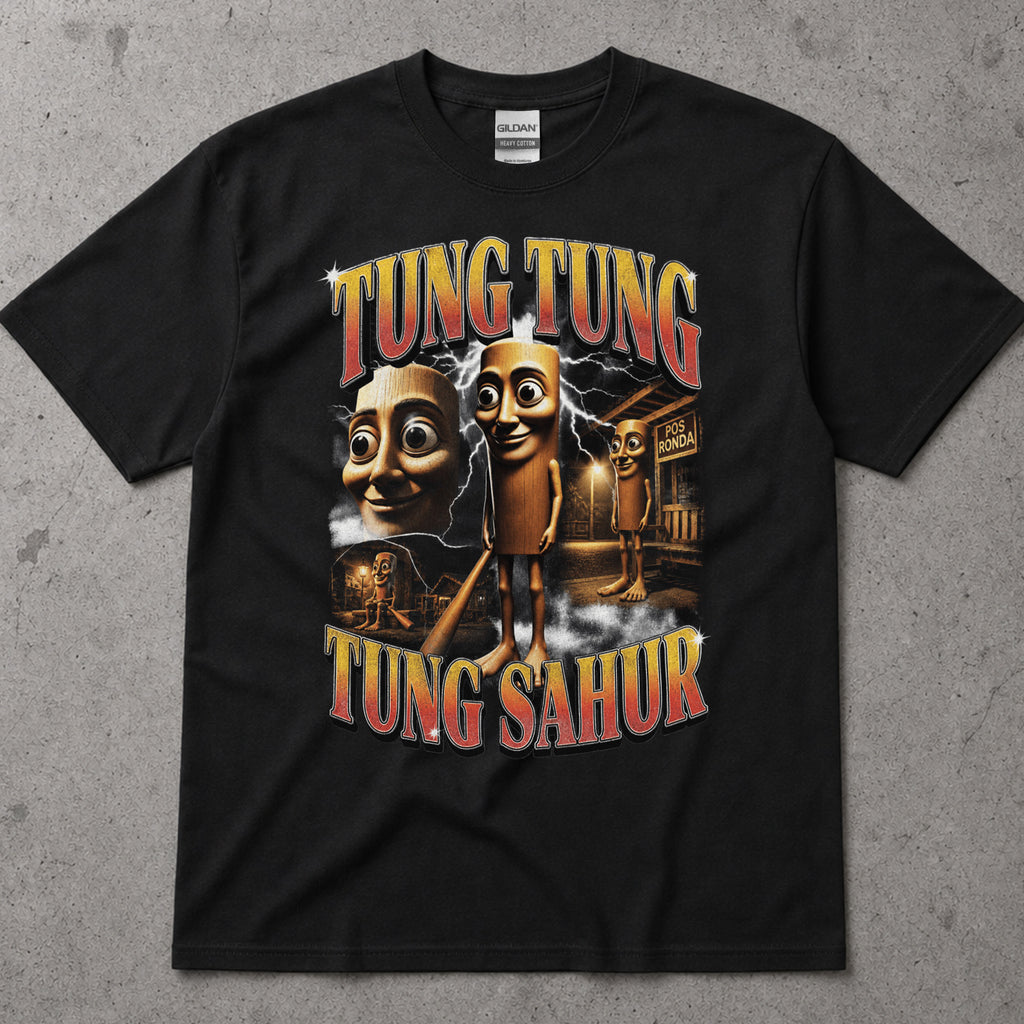 Tung Tung Sahur Cartoon Character Graphic T-Shirt