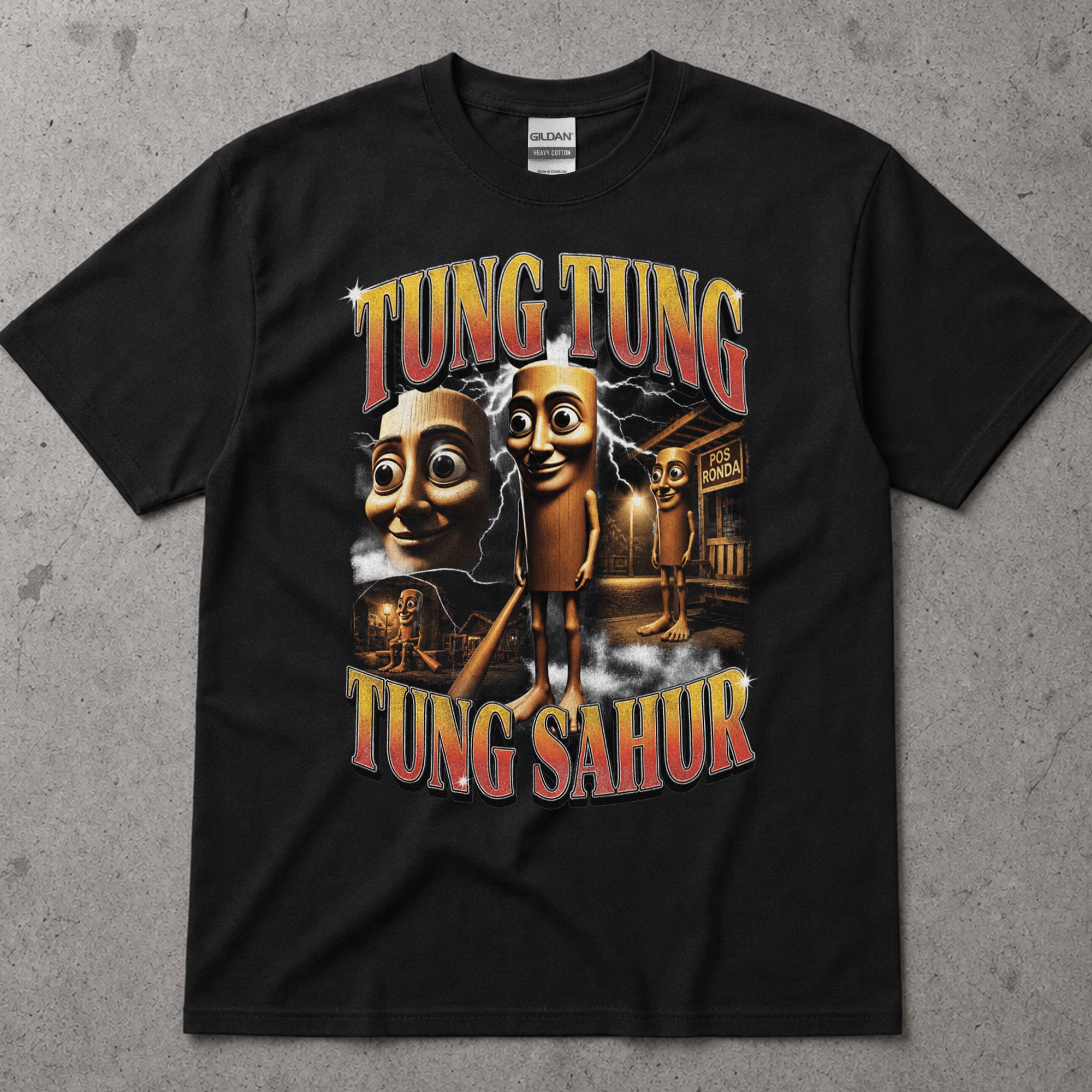Tung Tung Sahur Cartoon Character Graphic T-Shirt