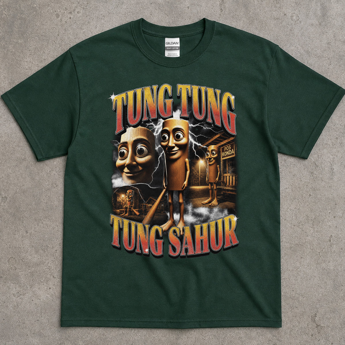 Tung Tung Sahur Cartoon Character Graphic T-Shirt