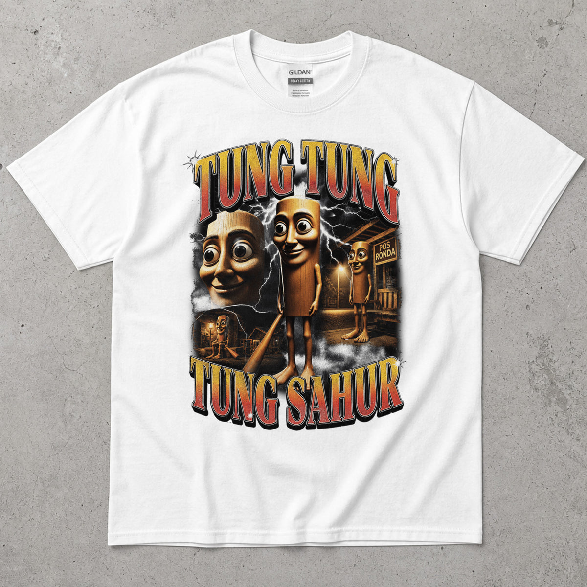 Tung Tung Sahur Cartoon Character Graphic T-Shirt